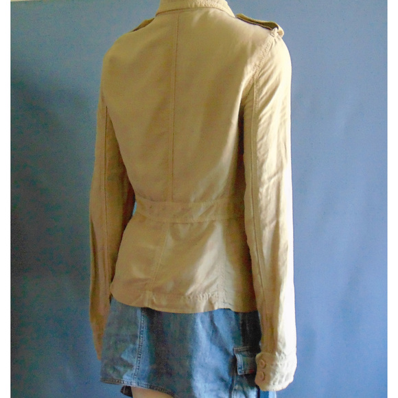 J.Crew Khaki Utility Linen Silk Jacket M - Picture 5 of 6